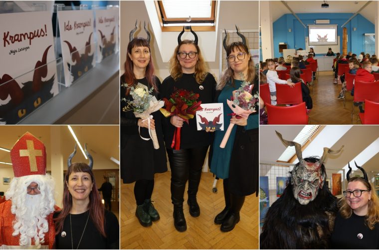 Ide krampus naslovna predstavljanje slikovnice