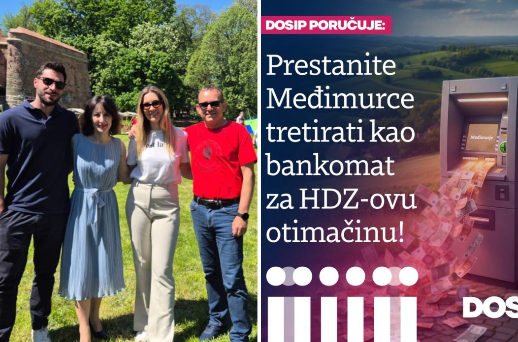Predsjednica stranke Dalija Orešković, Luka Dopuđ, Ema Vidović i Dejan Drabić, vijećnik u skupštini Međimurske županije).