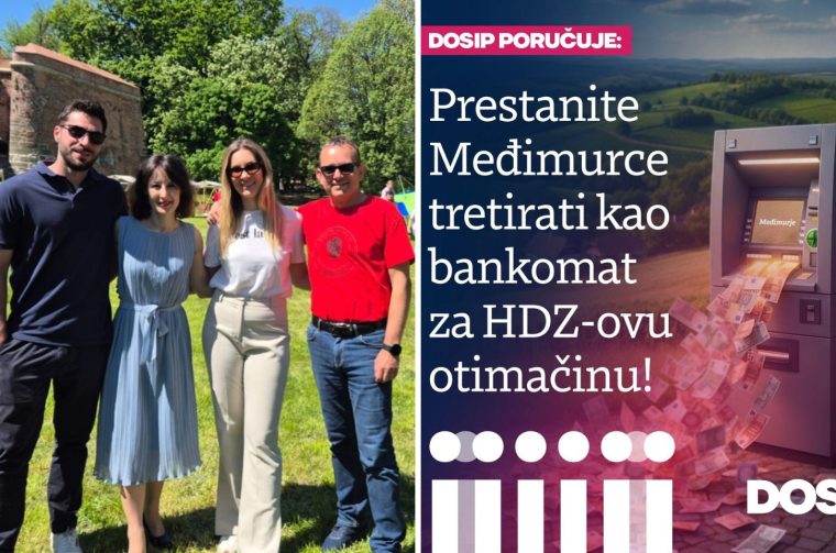 Predsjednica stranke Dalija Orešković, Luka Dopuđ, Ema Vidović i Dejan Drabić, vijećnik u skupštini Međimurske županije).