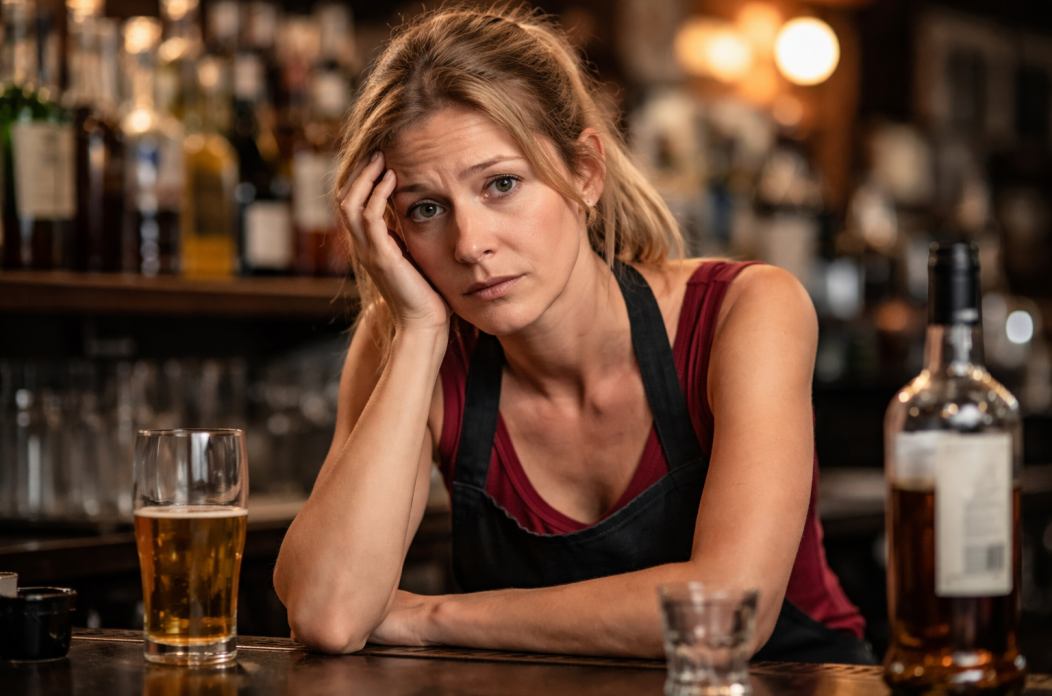 Konobarica ilustracija