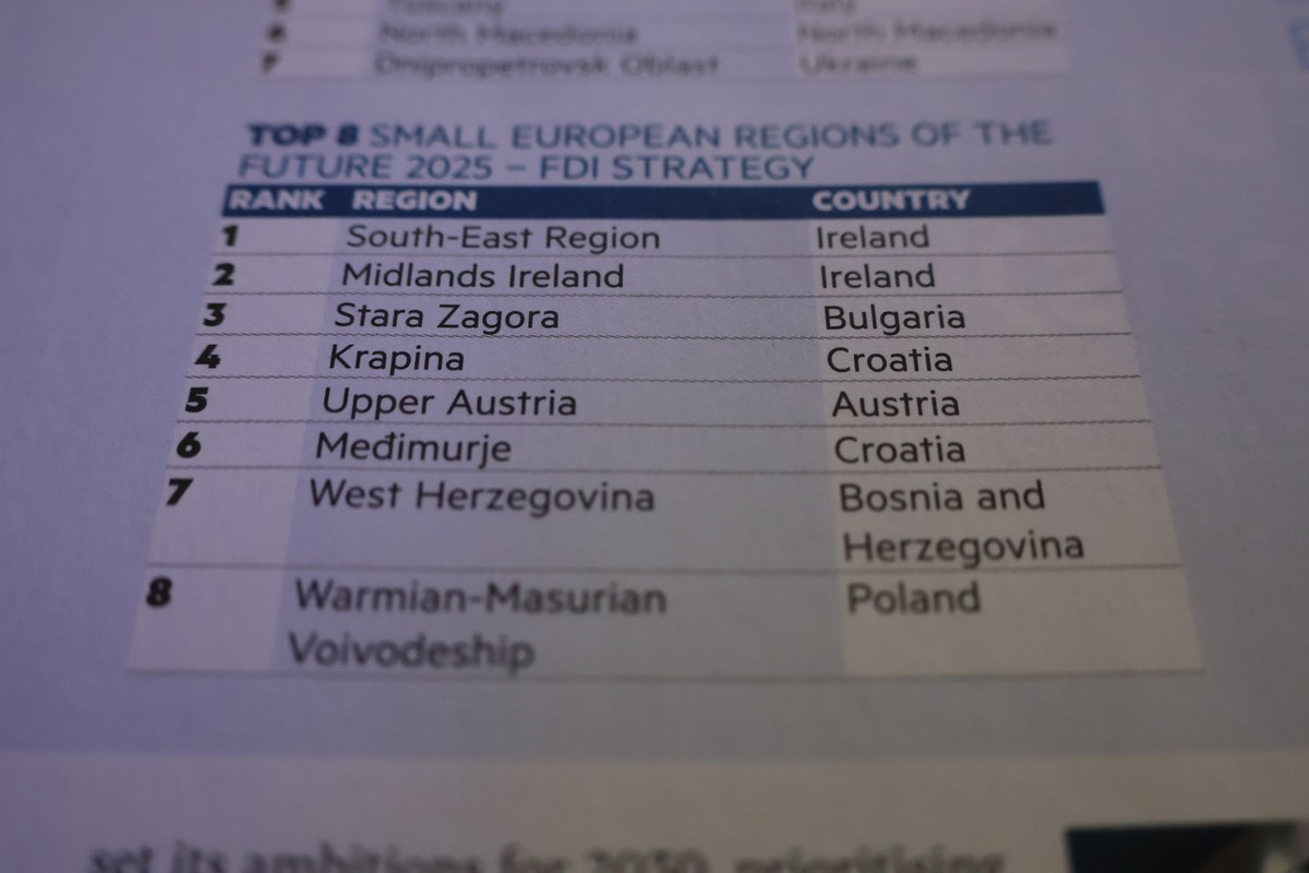 PRIZNANJE IZ CANNESA Međimurje ponovno proglašeno regijom budućnosti
