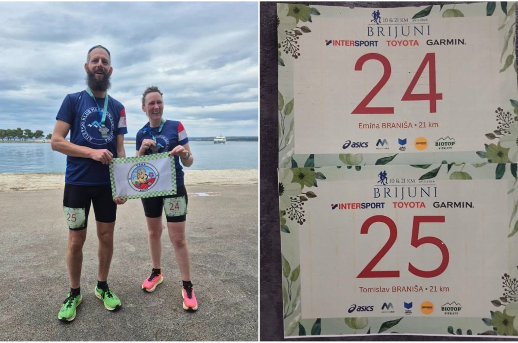 OD BELICE DO BRIJUNA Emina i Tomislav zajedno svladali polumaraton OD BELICE DO BRIJUNA Emina i Tomislav zajedno svladali polumaraton