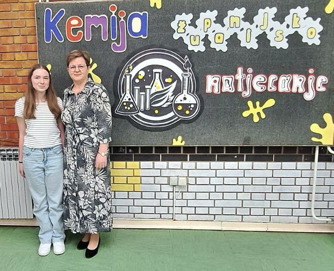 PRVO MJESTO Iva Cimerman iz OŠ Mursko Središće briljirala na županijskom natjecanju iz kemije