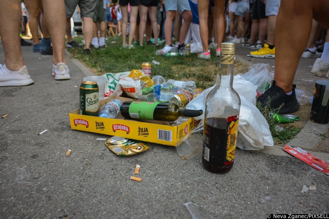 Zagreb: Fun zona na Bundeku već je puna smeća