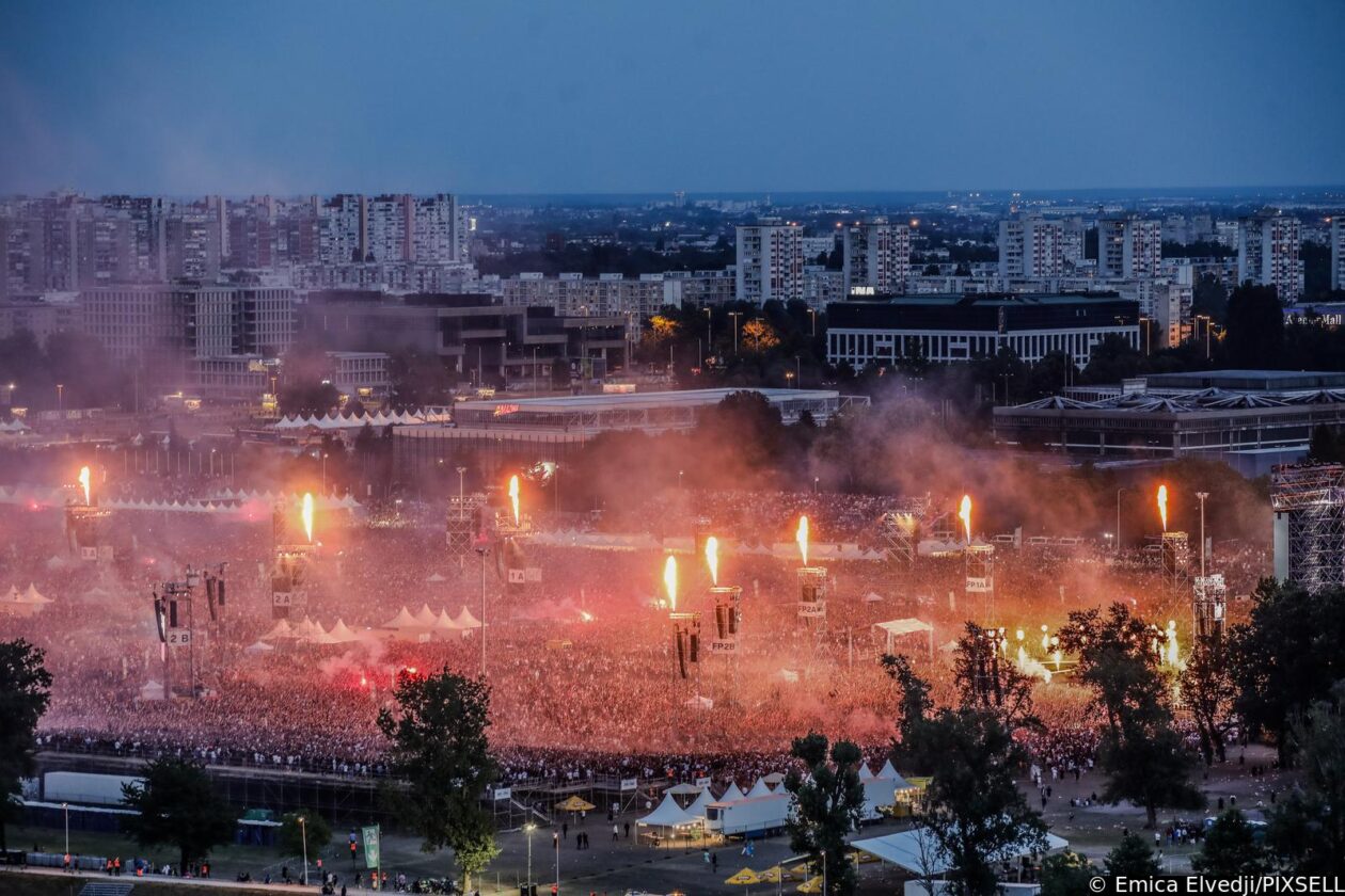 Zagreb: Pogled s Prisavlja na koncert Marka Perkovića Thompsona Zagreb: Pogled s Prisavlja na koncert Marka Perkovića Thompsona