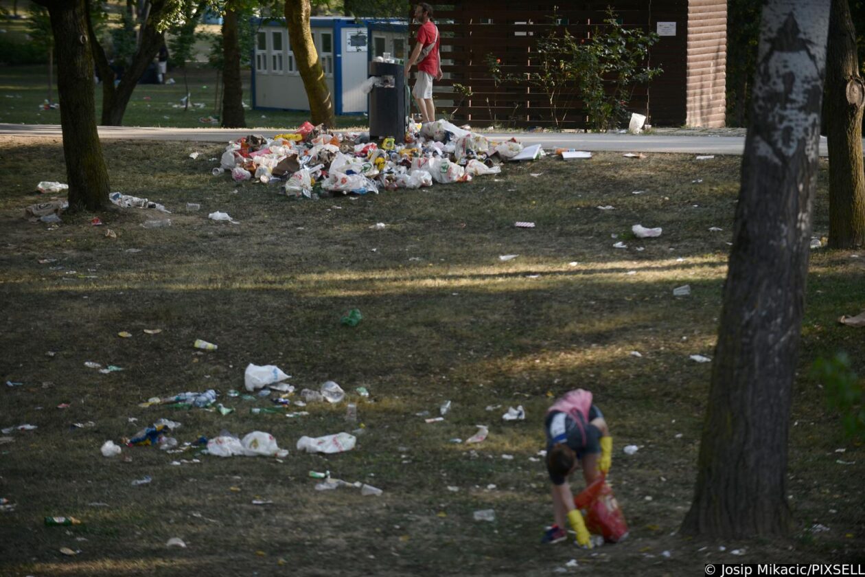 Zagreb: Čišćenje Bundeka jutro nakon Thompsonovog koncerta