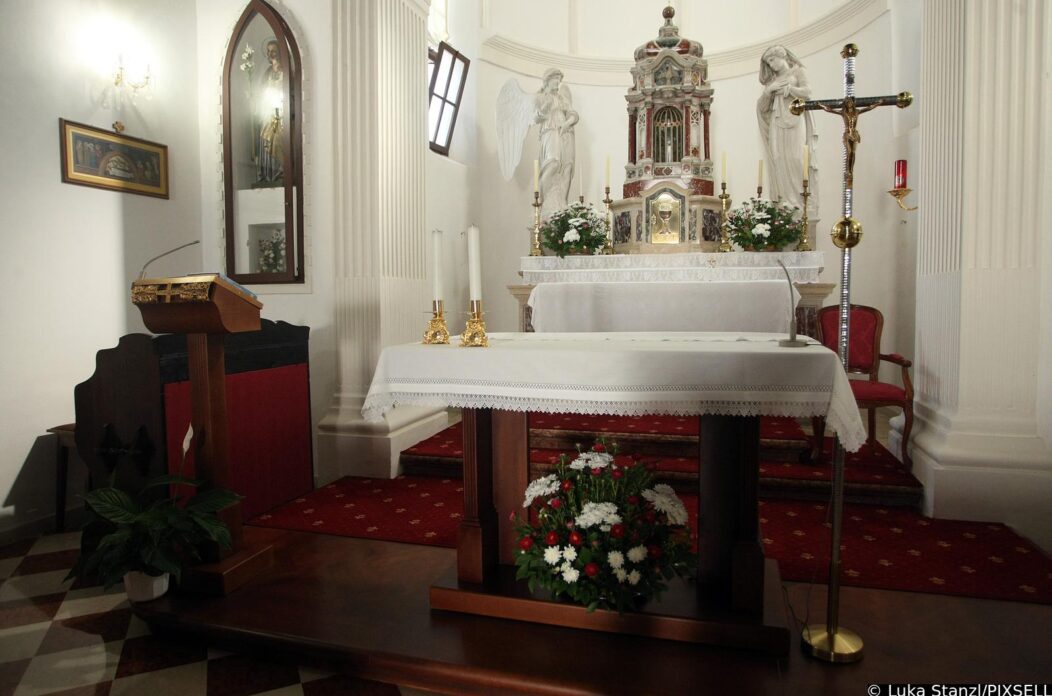 crkva, oltar,ilustracija,Benediktinski samostan Sv. Margarite u Pagu