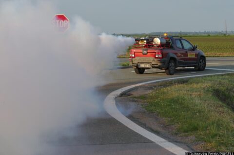 Komarci u Međimurju, zaprašivanje, vozilo Komarci u Međimurju
