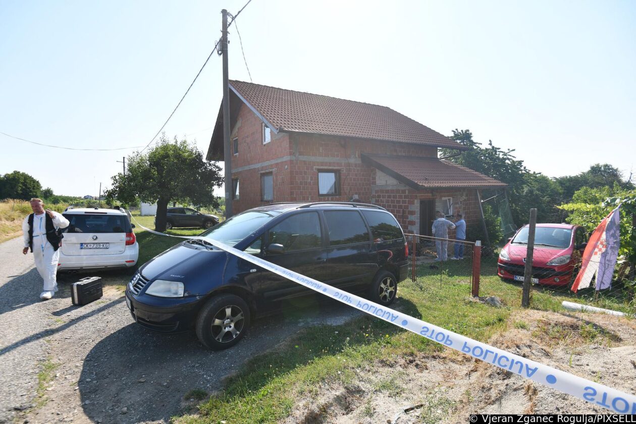 pleškovec Policijski očevid na mjestu ubojstva u Pleškovcu