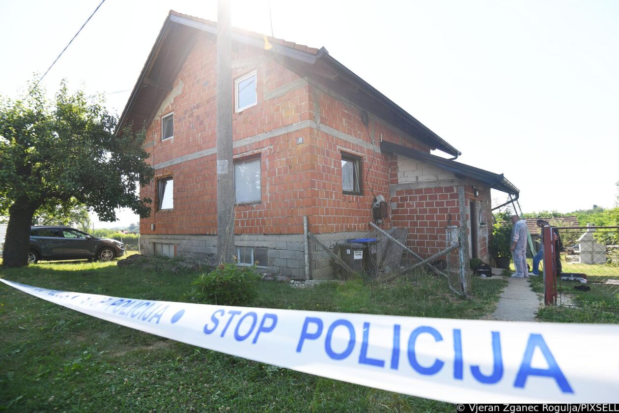 pleškovec Policijski očevid na mjestu ubojstva u Pleškovcu