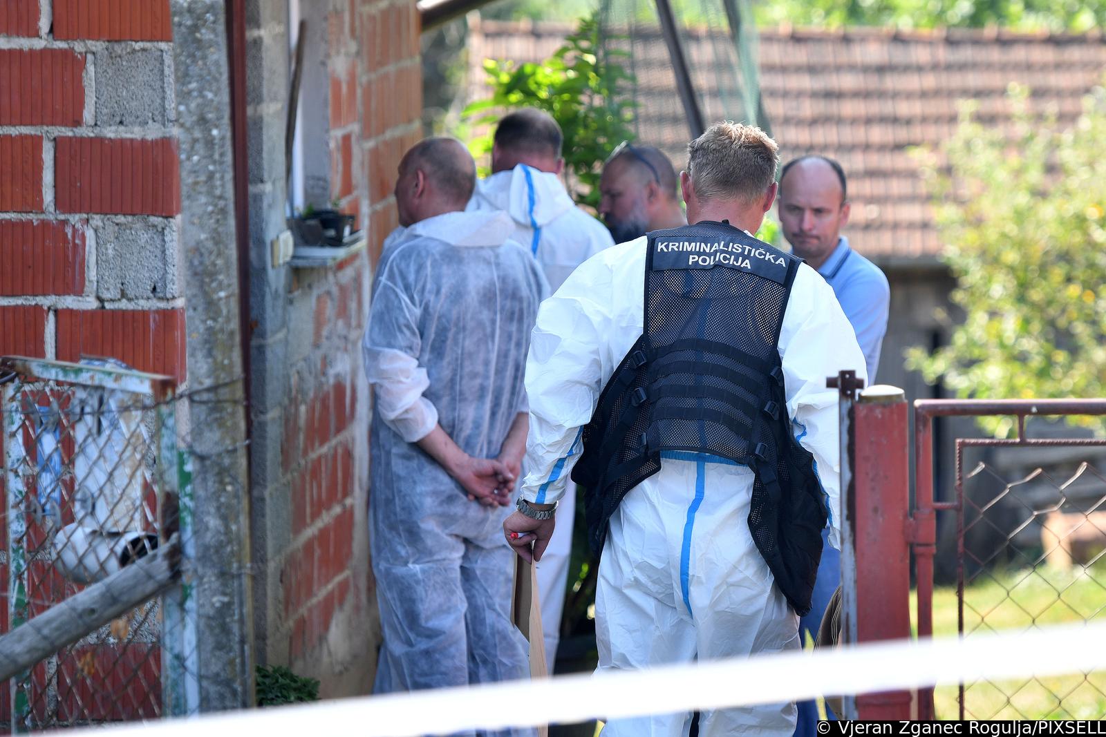 Policijski očevid na mjestu ubojstva u Pleškovcu