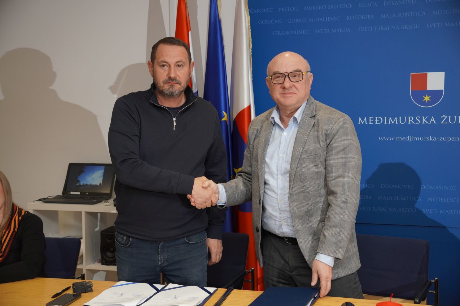 Nenad Matjačić Stanislav Rebernik Potpisivanje sveti Jeronim Štrigova (2)