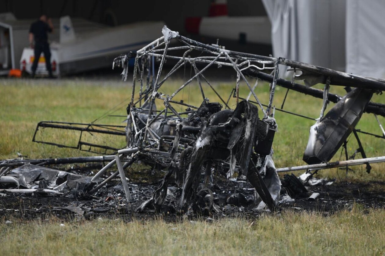 Pribislavec: Očevid na mjestu požara ultra lake letjelice Pribislavec- Ocevid na mjestu pozara ultra