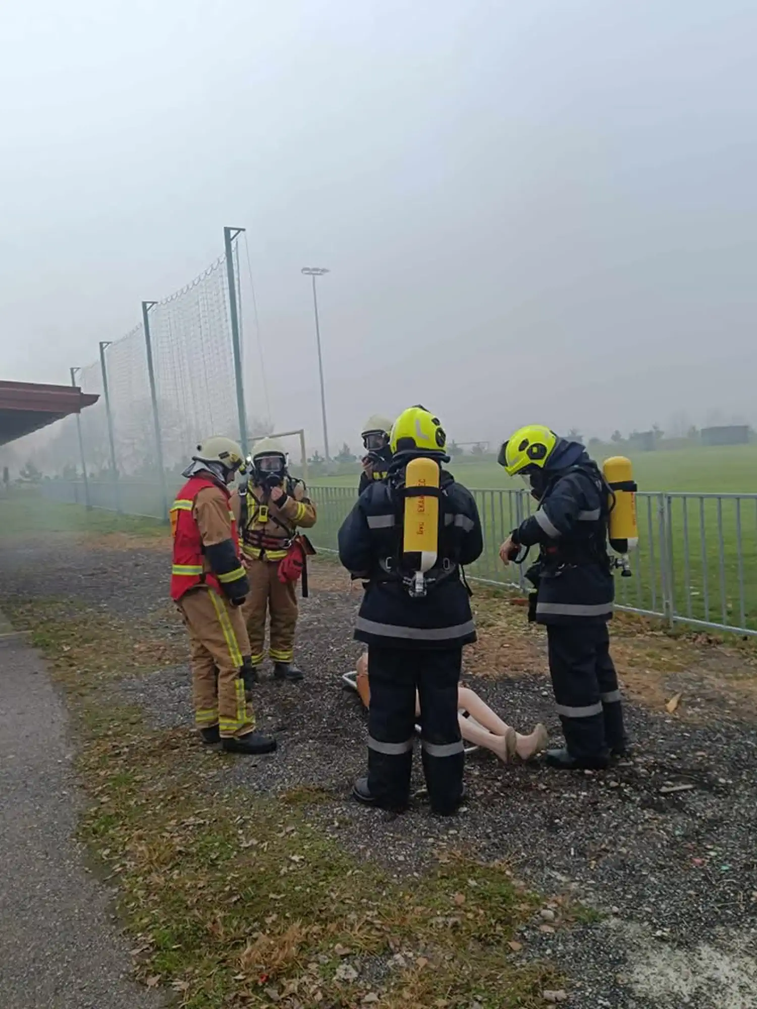 Provedena vatrogasna vježba u Novakovcu Požar na objektu NK Graničar simulirao hitnu reakciju (7)
