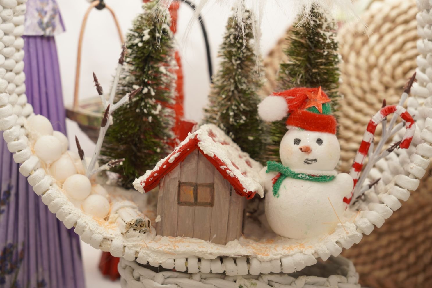 Ručni rad pletene košare ukras Črečan (25)