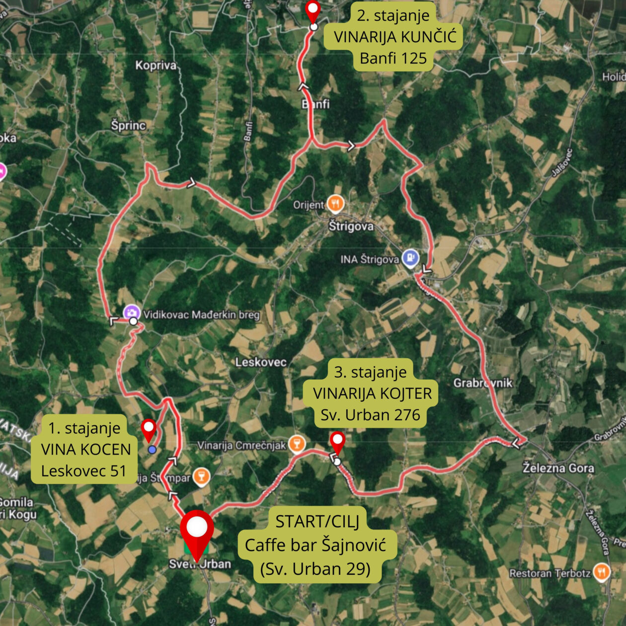 Ruta 22. Međunarodnog rallya oldtimer traktora