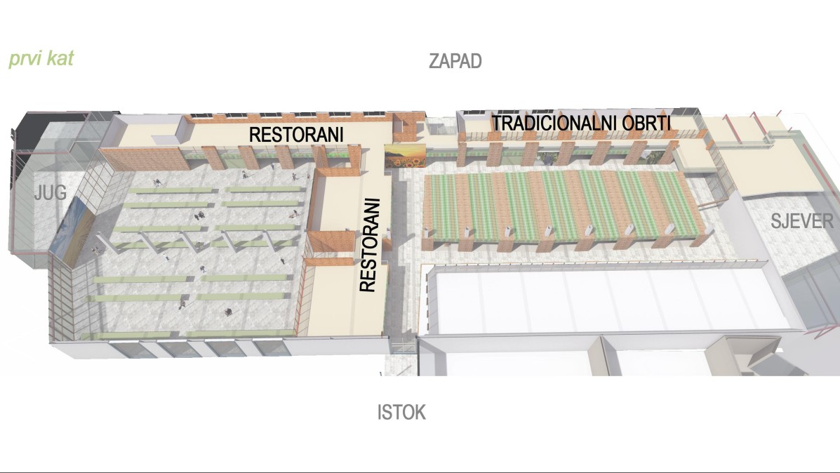 tržnica unutar kompleksa mtč-a