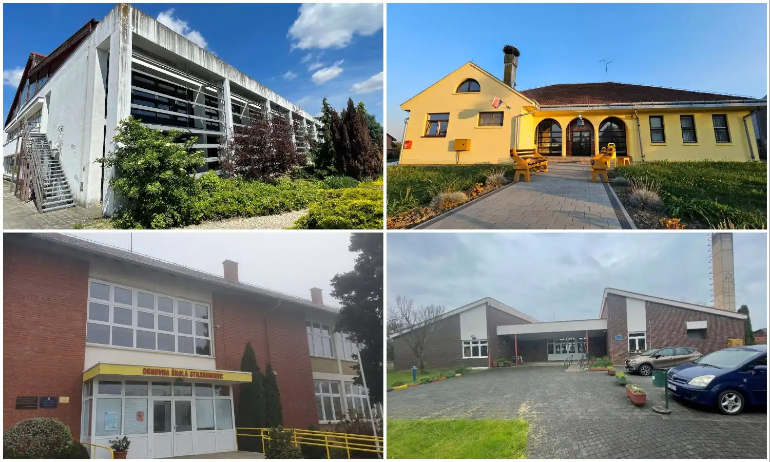 Škole Donji Vidovec, Strahoninec, PŠ Dunjkovec i Gospodarska škola ČK