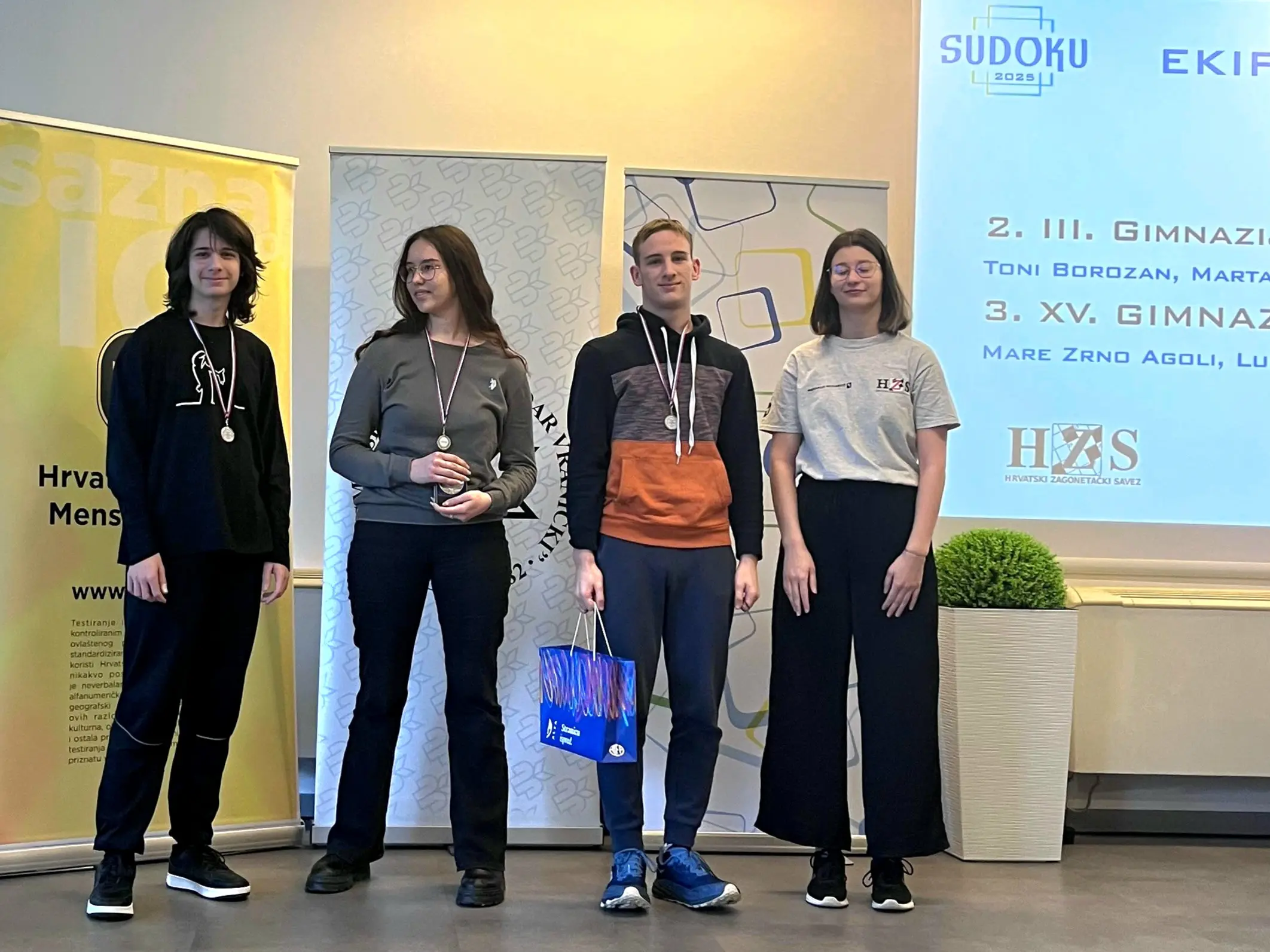 Sudoku2025-ekipno juniori drugo mjesto