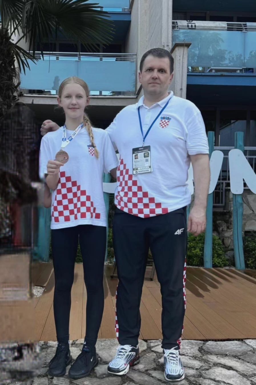 Tesa Balog i trener Dejan Slukić Tesa Balog i trener Dejan Slukić