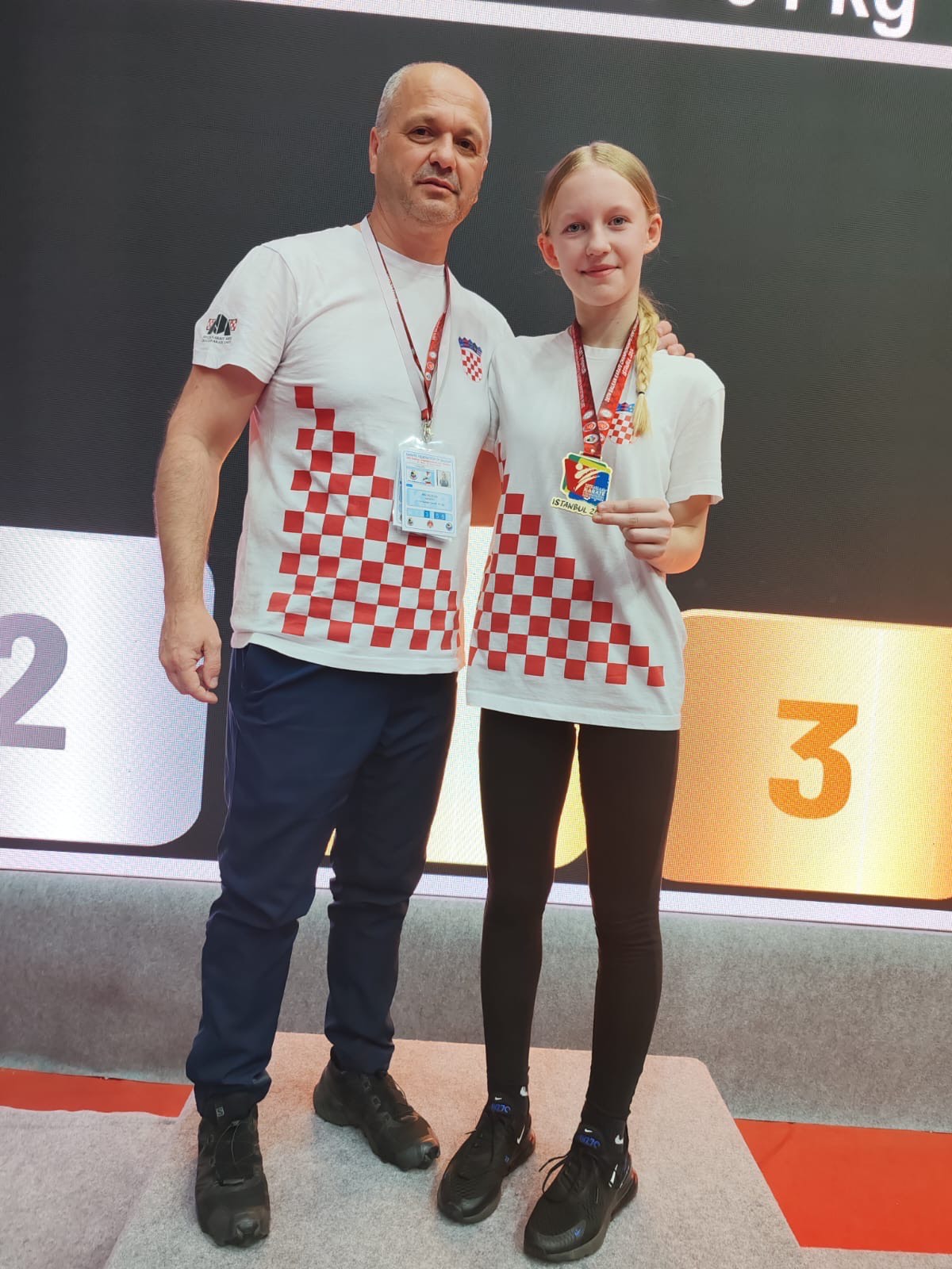 Tesa Balog i trener Mladen Vizinger Tesa Balog i trener Mladen Vizinger