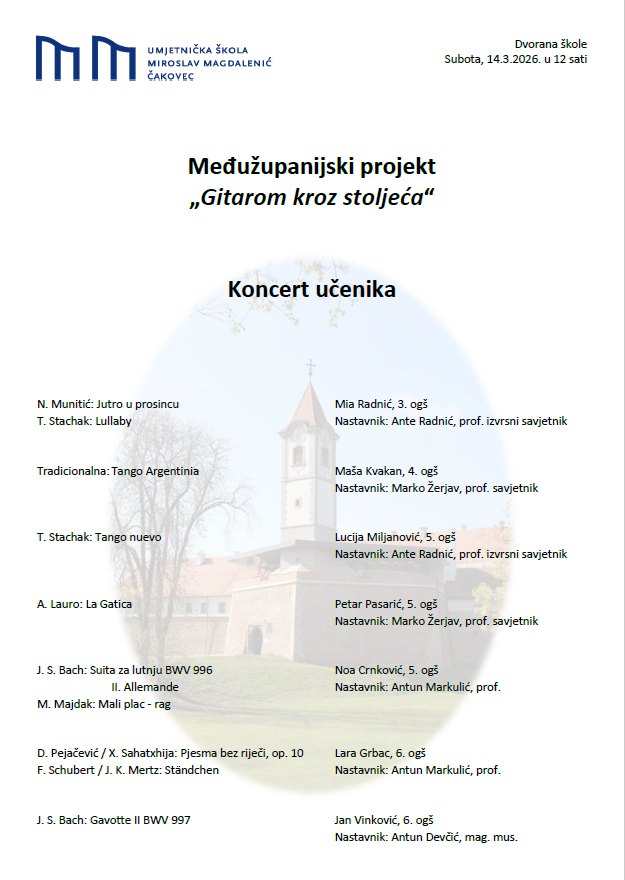 Umjetnička škola Miroslav Magdalenić Čakovec – gitara (13) Umjetnička škola Miroslav Magdalenić Čakovec – gitara (13)