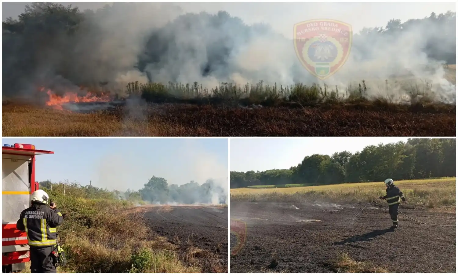 Vatrogasci Murskog Središća gase požar u polju (7)