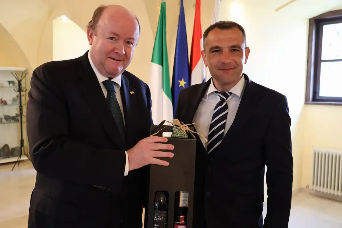 Veleposlanik Ruaidhri Mark Dowling i Matija Posavec