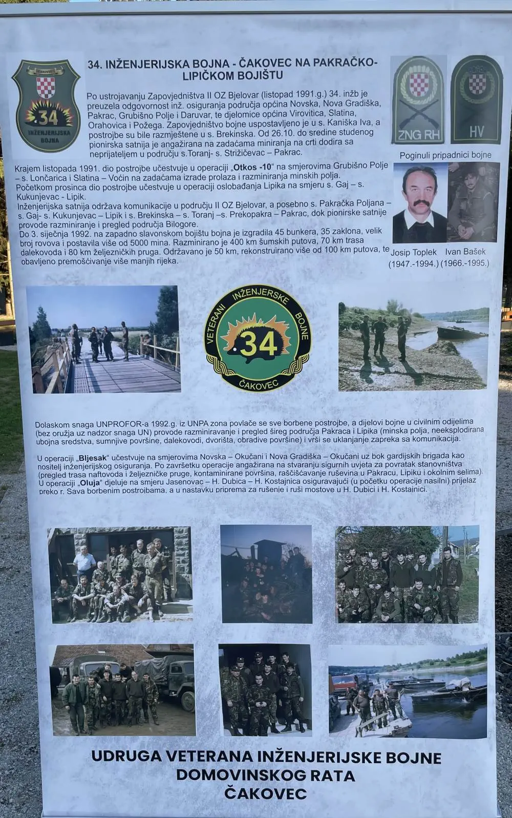 Veterani 34. inženjerijske bojne Čakovec obilježili 33. obljetnicu uz počast suborcima i sjećanja na ratne dane (9) Veterani 34. inženjerijske bojne Čakovec obilježili 33. obljetnicu uz počast suborcima i sjećanja na ratne dane (9)