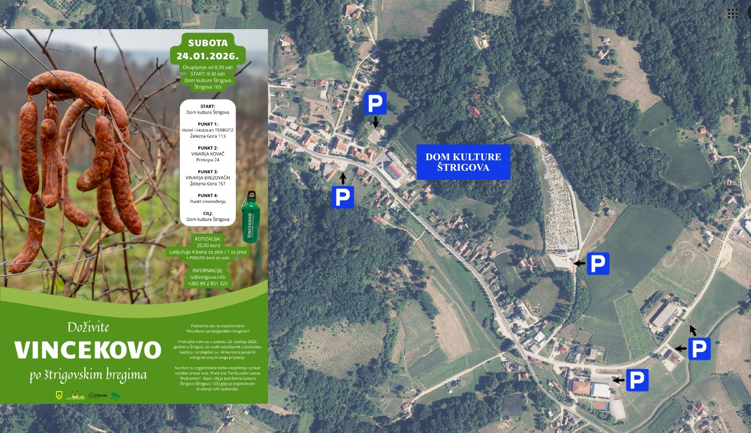 Vincekovo – parking