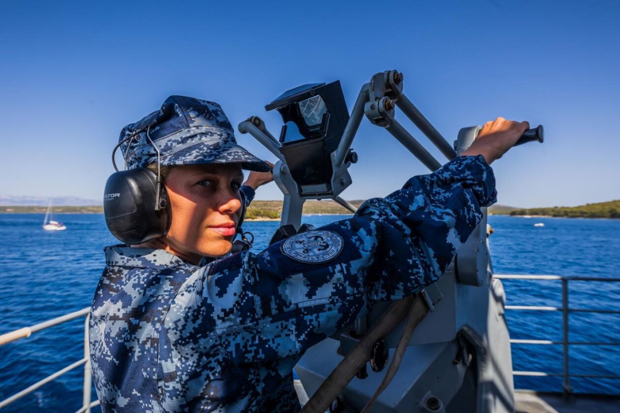 Split: Posada Hrvatske ratne mornarice tijekom vježbe za vojni Mimohod 2025.