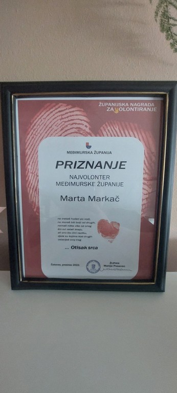 MARTA MARKAČ Volonter nije nužno osoba koja ima vremena, bitno je samo da ima srce!