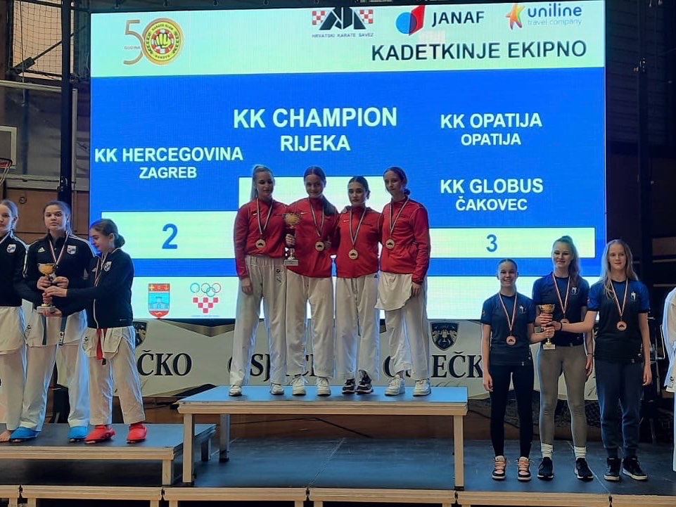 SJAJAN USPJEH Kadeti Globusa ekipni prvaci Hrvatske, kadetkinje brončane!