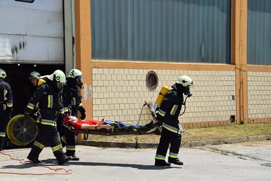 Vatrogasna vježba u tvrtki Kerbek u Donjem Kraljevcu