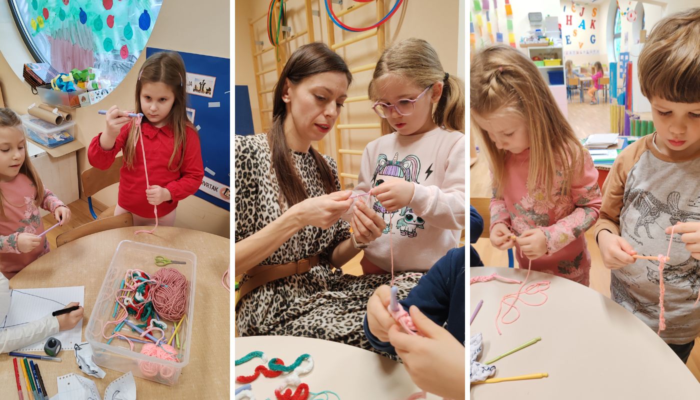 Radionica heklanja u Dječjem vrtiću Pčelica Ivanovec