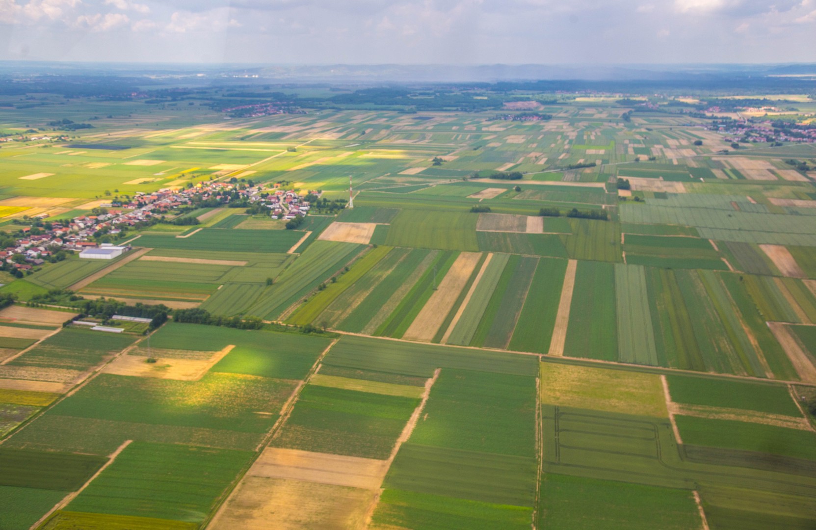 Pogled na Međimurje iz zraka