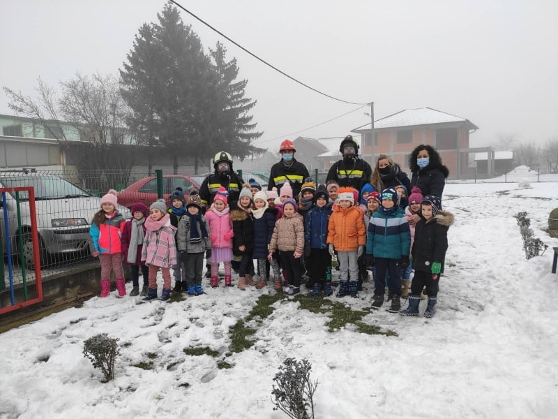 Vatrogasna vježba: ‘Potresi’ u vrtiću Suncokret i OŠ Strahoninec