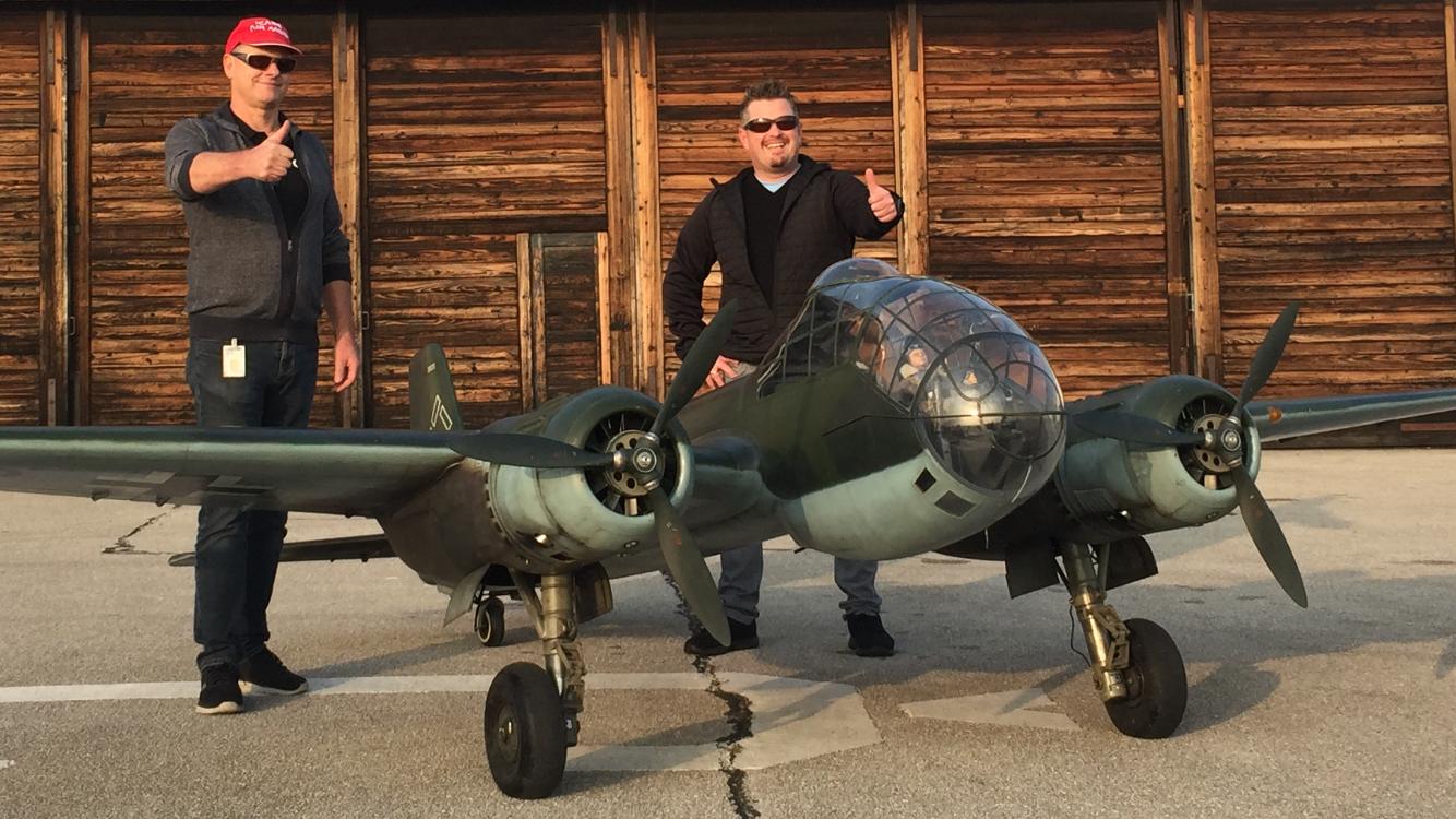 Njemački bombarder iz Drugog svjetskog rata na nebu iznad Čakovca