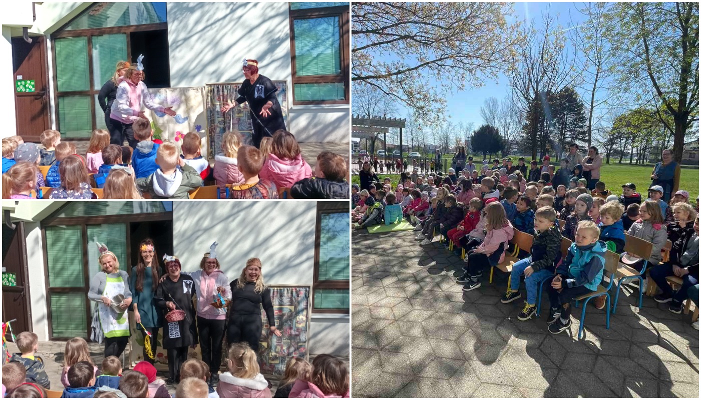 MALIŠANI UŽIVALI Predstava ‘Romobil za uskršnjeg zeca’ u vrtiću Maslačak