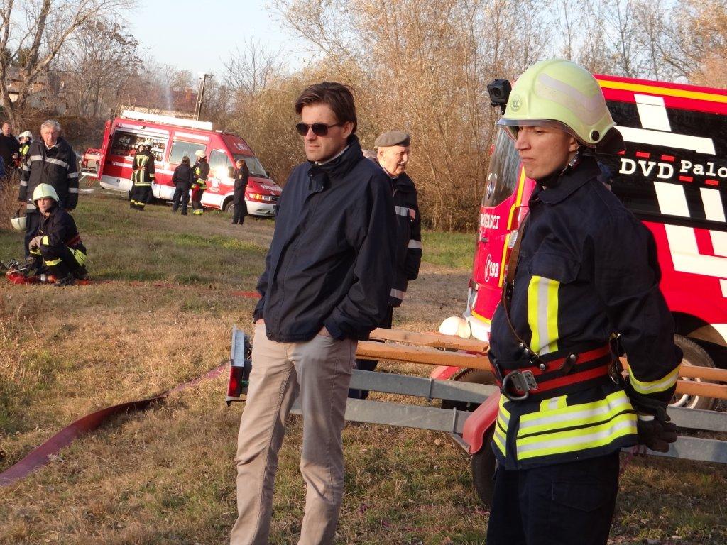 Vatrogasna vježba na obali Mičigen jezera