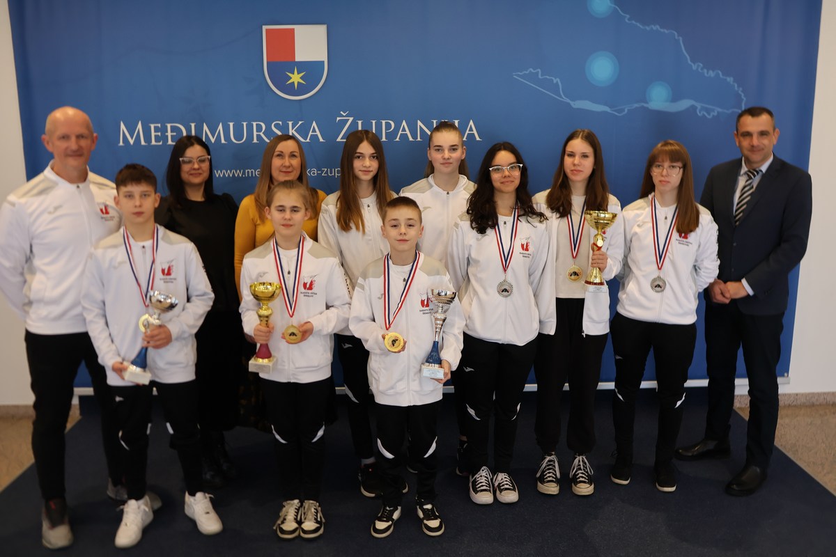 Članovi Karate centra Šenkovec na prijemu u Međimurskoj županiji