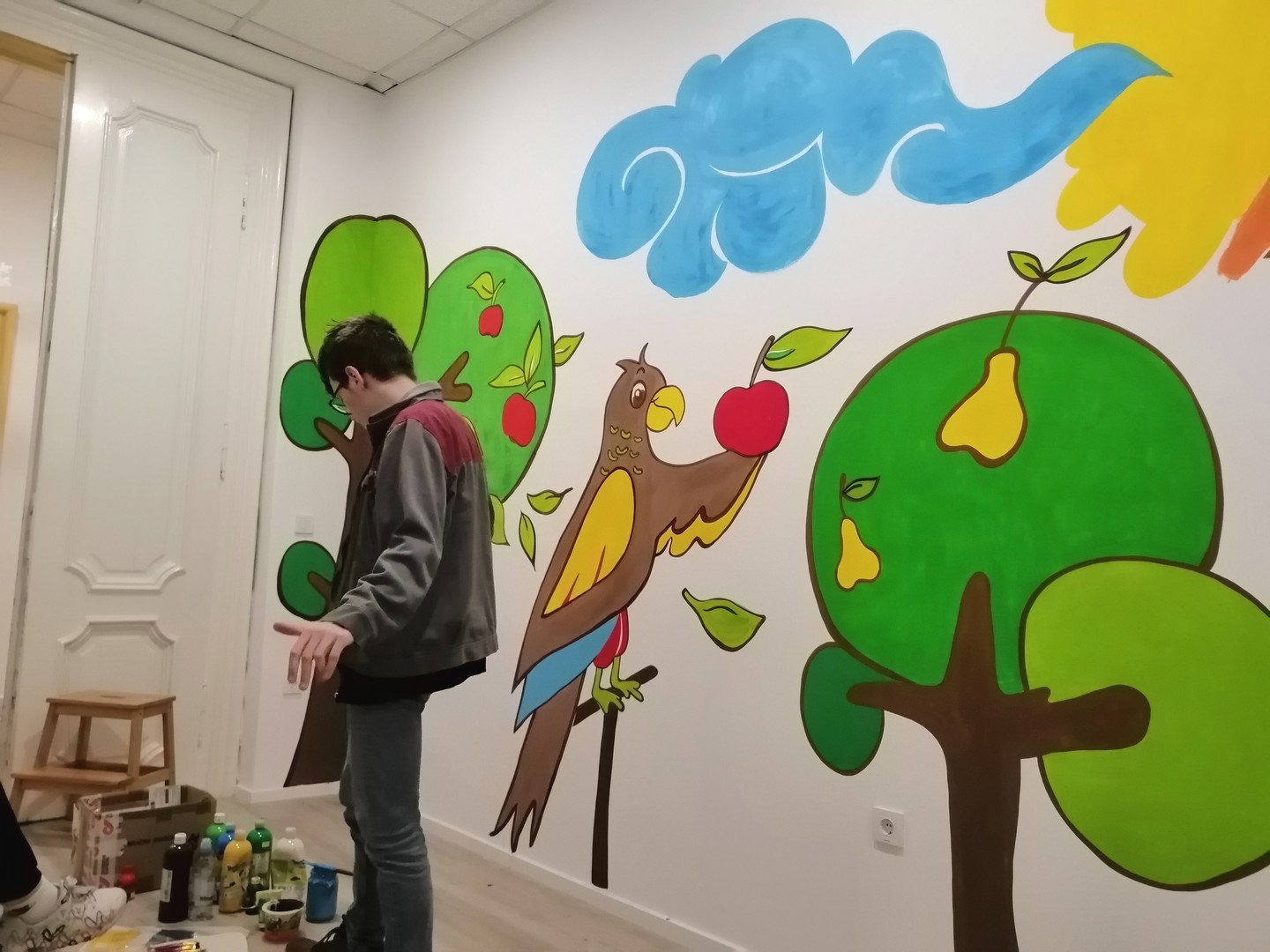 Pismoslikari Gospodarske škole Čakovec oslikavaju zidove Obiteljskog centra