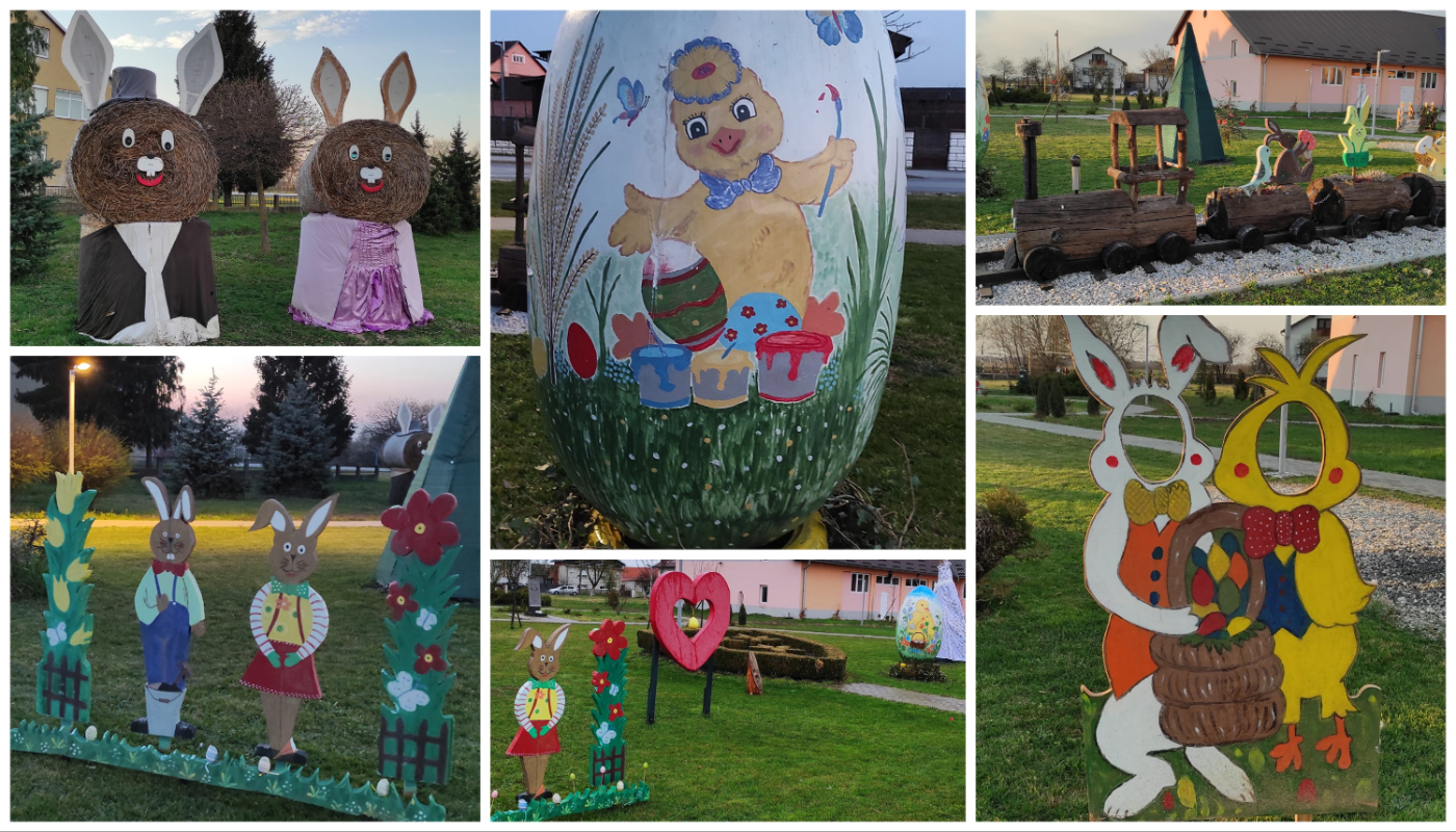 Park u Gardinovcu zasjao u uskrsnom ruhu: Stigle proljetne vile, zečići, jaja, pilići…