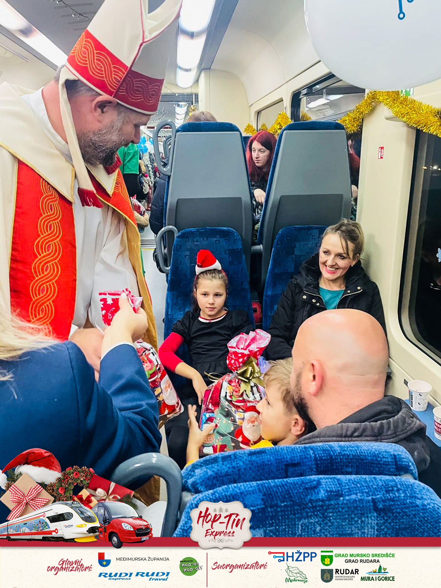 Izlet božićnim vlakom za mališane i pratnju