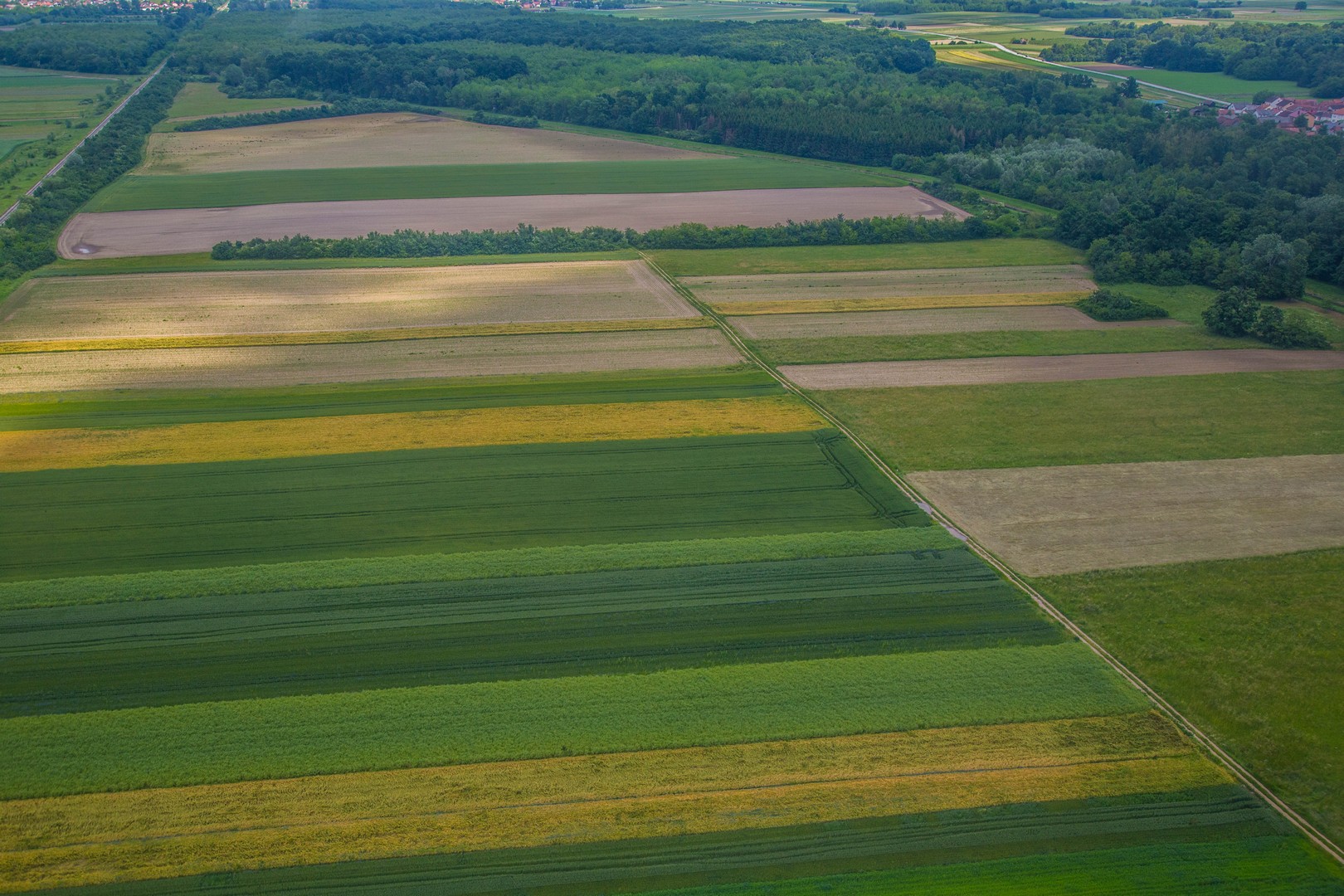 Pogled na Međimurje iz zraka