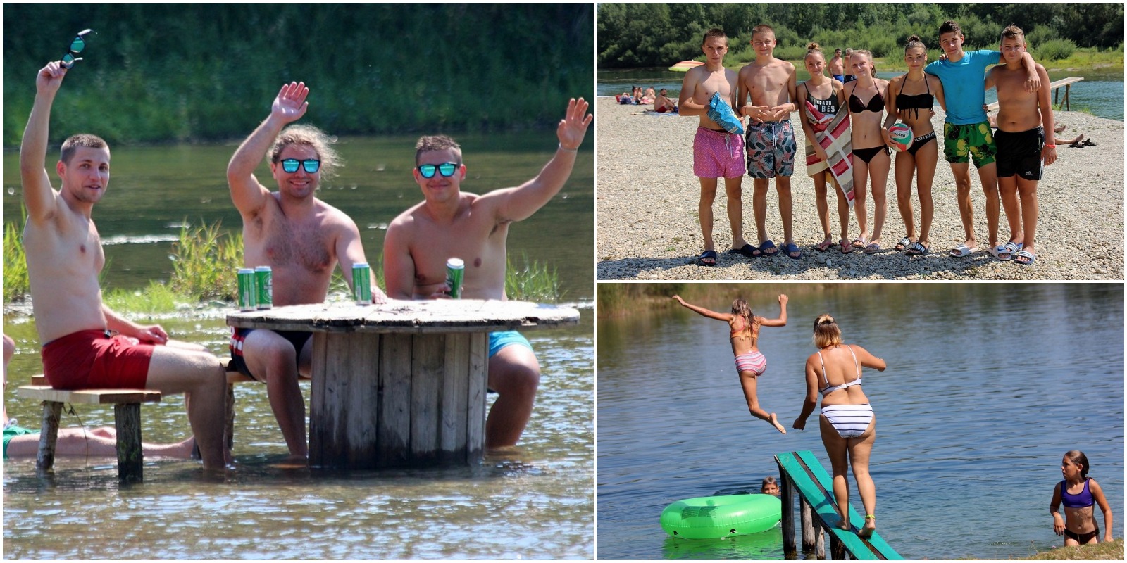 Međimurke i Međimurci spas od ljetnih vrućina potražili uz rijeku Dravu