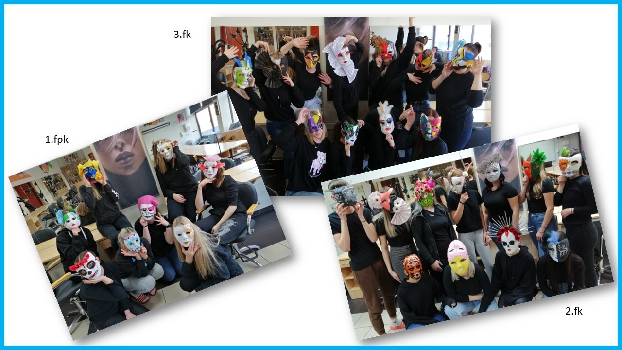 FOTO Frizeri Gospodarske škole Čakovec oslikali maske za fašnik