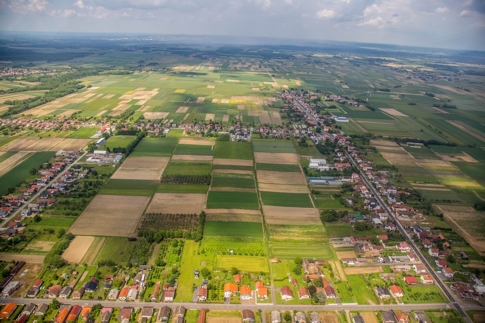 Pogled na Međimurje iz zraka