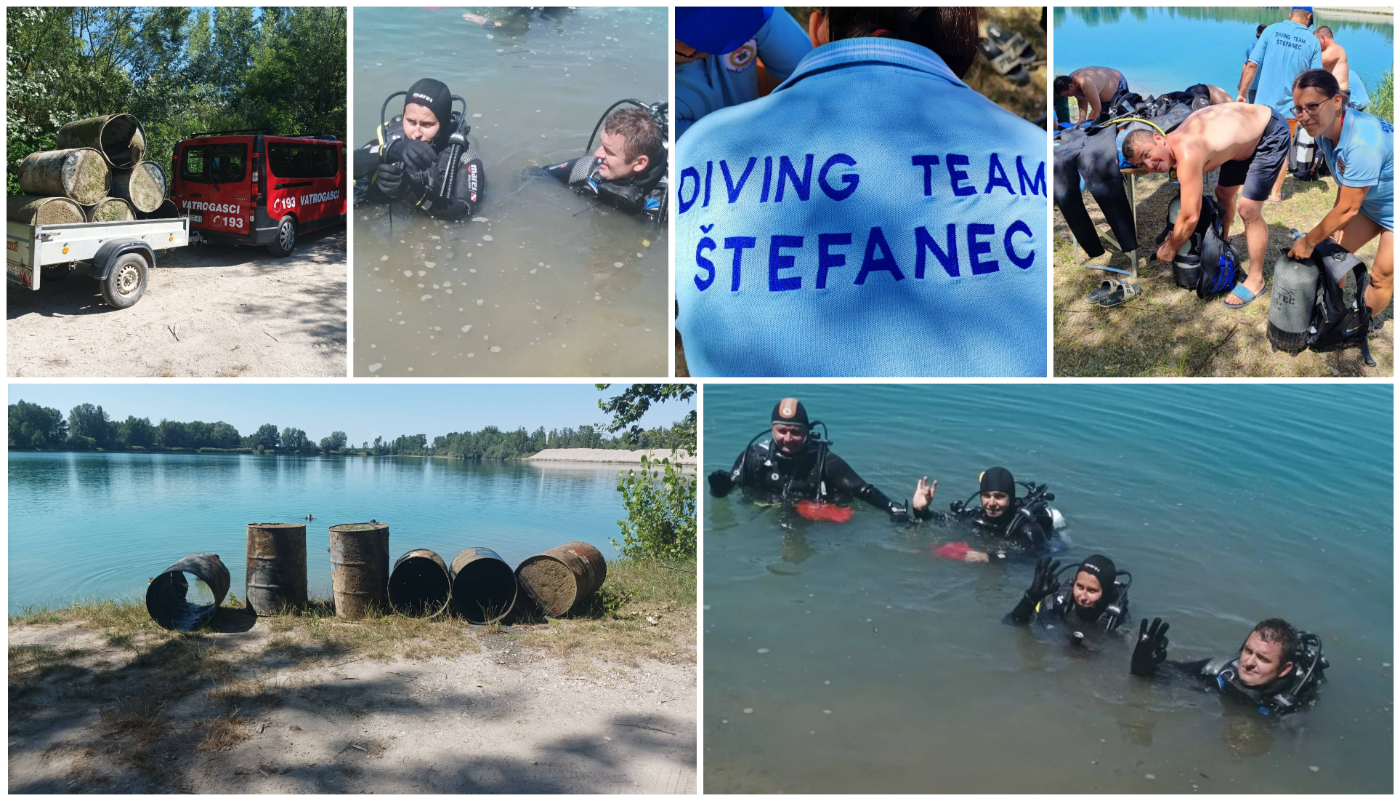 Akcija čišćenja separacije u Ivanovcu: Ronioci iz vode izvukli čak i bačve!