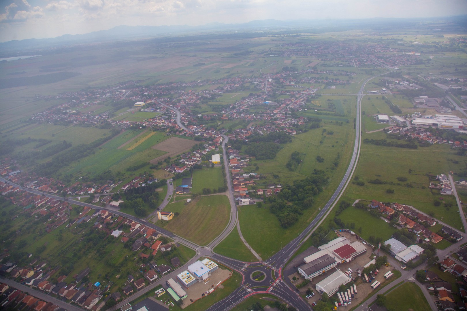 Pogled na Međimurje iz zraka